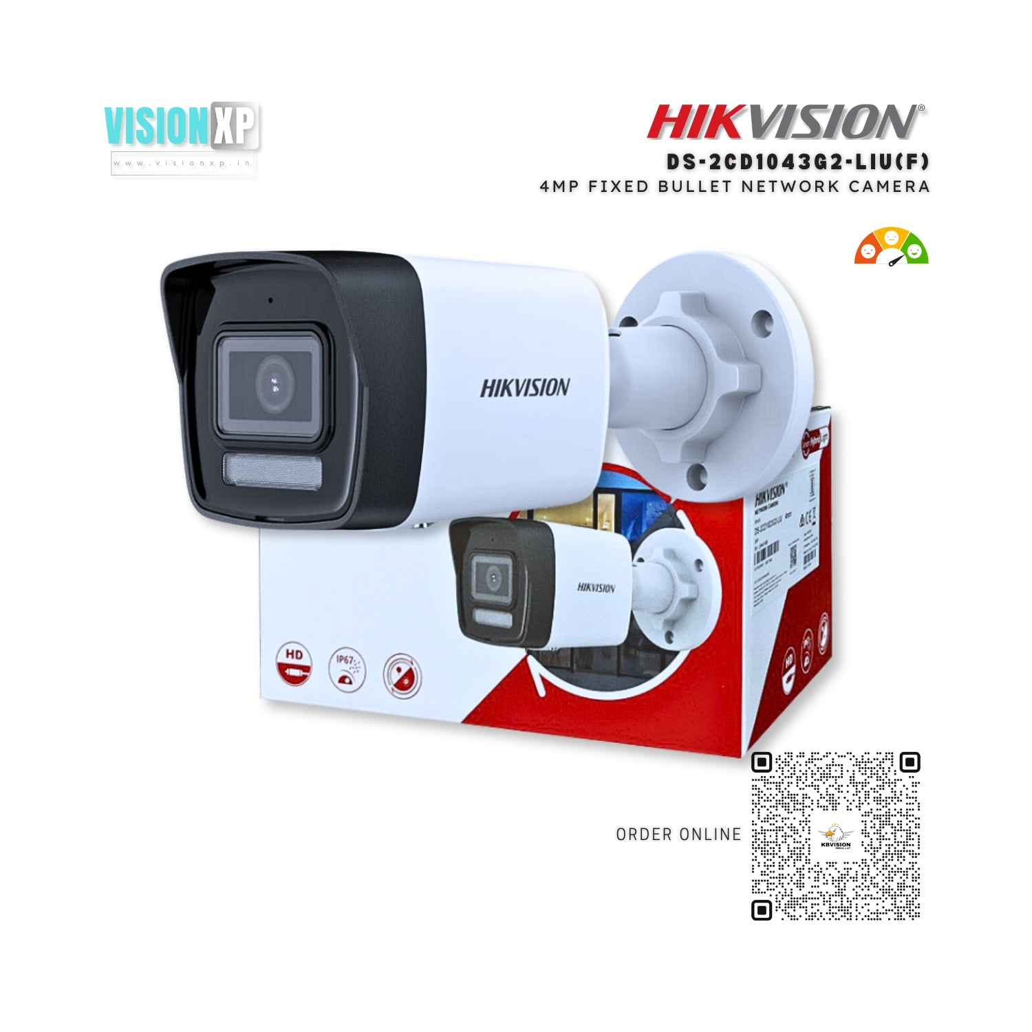 Hikvision DS-2CD1043G2-LIU(F) 4MP Fixed Bullet Network Camera Hikvision DS-2CD1043G2-LIU(F) 4MP Fixed Bullet Network Camera